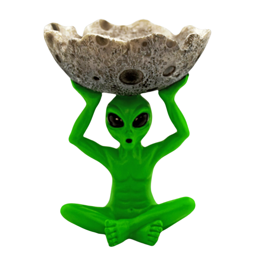 5.5" Alien Holding Moon Ashtray - Canadian Vaporizers