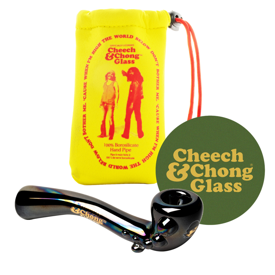 Cheech & Chong Glass Rainbow Bar & Grill Hand Weed Pipe