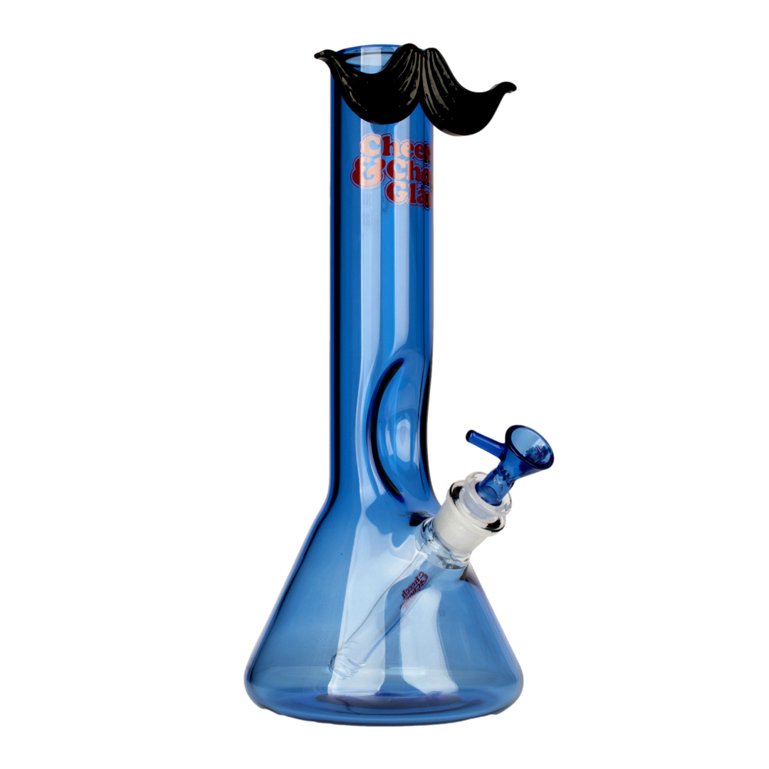 Cheech & Chong 12" Moustache Ride Beaker Base Water Pipe