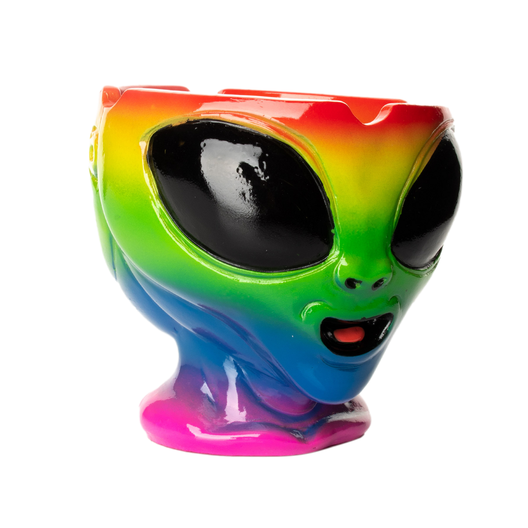 Multicoloured Alien Head Ashtray