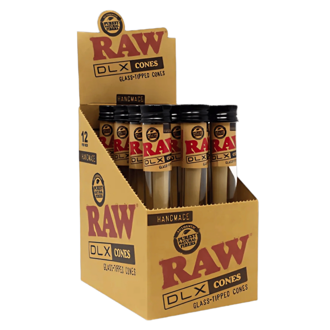 Raw DLX Cannon Glass-Tipped Cones (Display of 12)