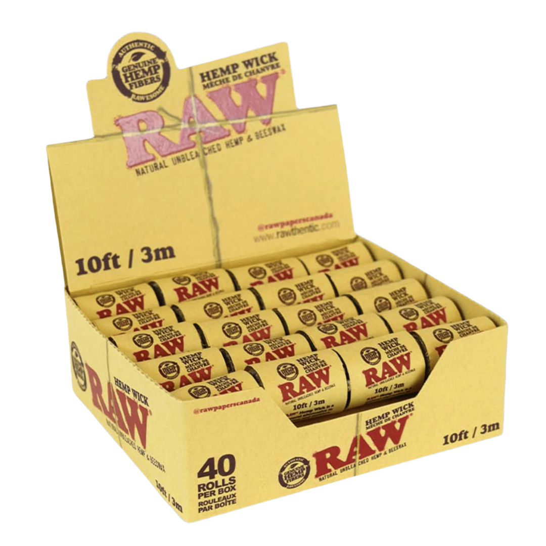 Raw Hemp Wick 10ft (3 Meter) (Display of 40)