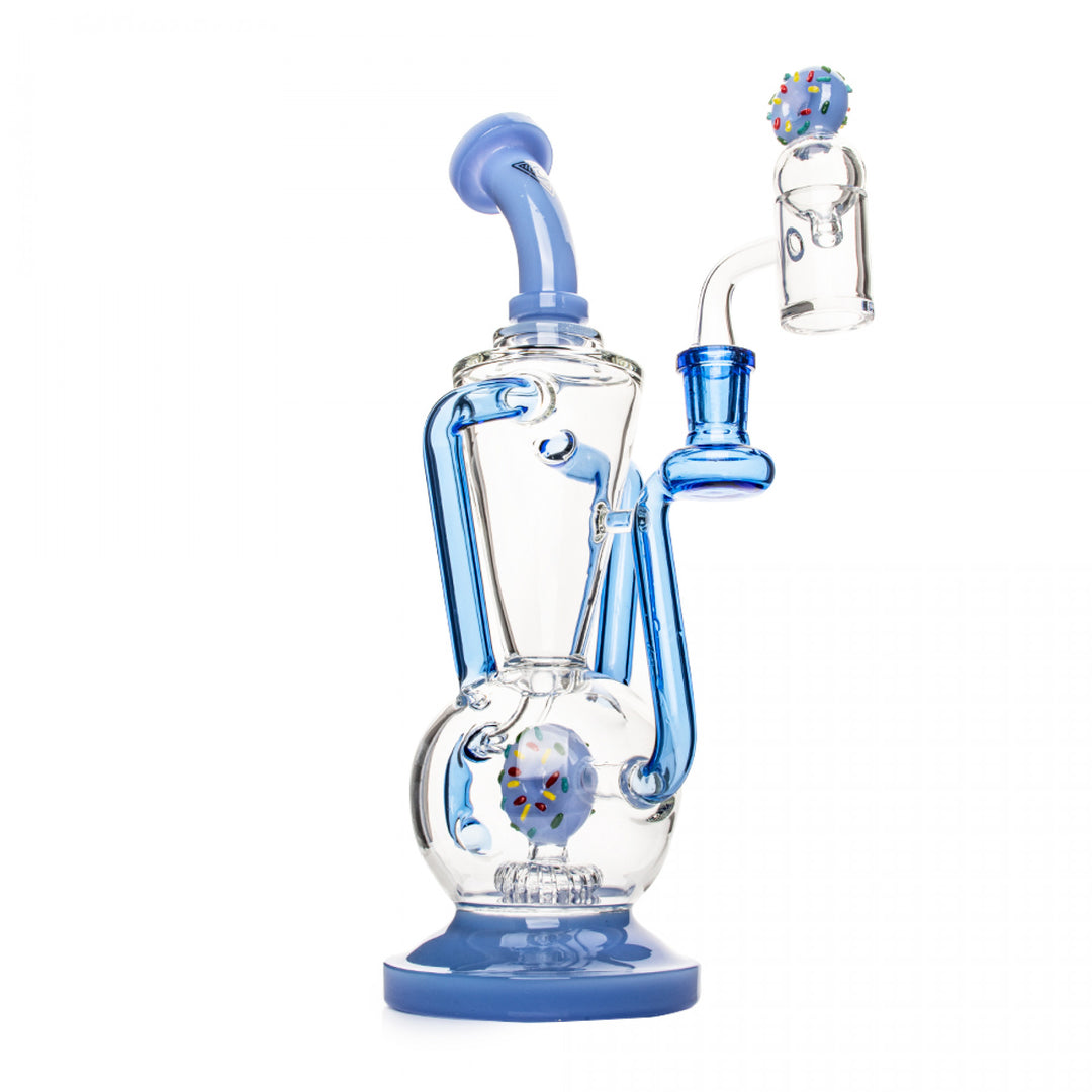 Red Eye Glass 11" Dunker Dual Uptake Dab Rig Recycler