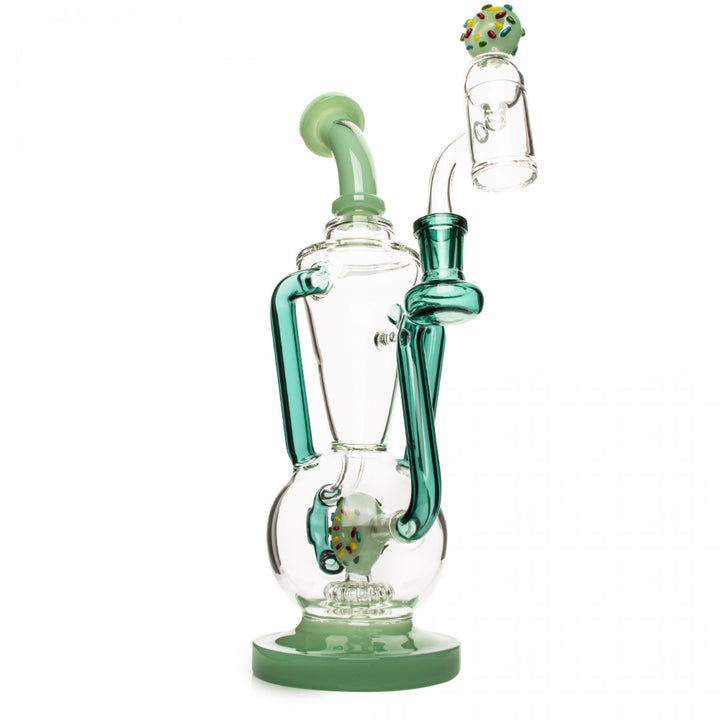 Red Eye Glass 11" Dunker Dual Uptake Dab Rig Recycler