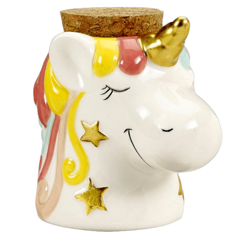 Ceramic Unicorn Jar - Canadian Vaporizers