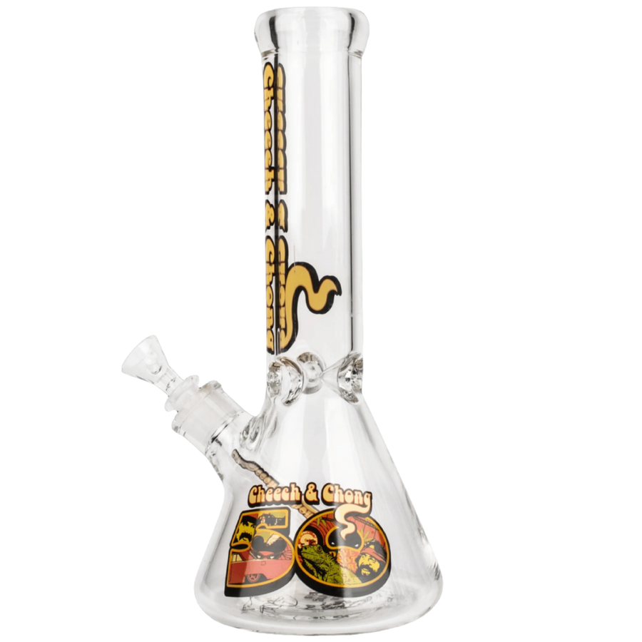 Cheech And Chong Glass 12" 7mm Thick Commemorative 50th Anniversary Beaker Tube - Canadian Vaporizers