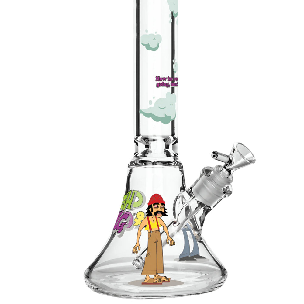 Cheech & Chong 48" 7mm Thick How High Are You Bell Base Water Pipe - Canadian Vaporizers