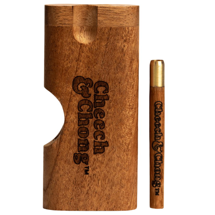 Cheech & Chong Glass Locking Twist Dugout (Assorted Wood Grains) - Canadian Vaporizers