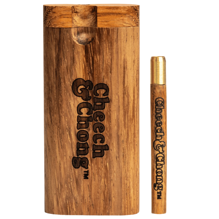 Cheech & Chong Glass Regular Twist Dugout (Assorted Wood Grains) - Canadian Vaporizers