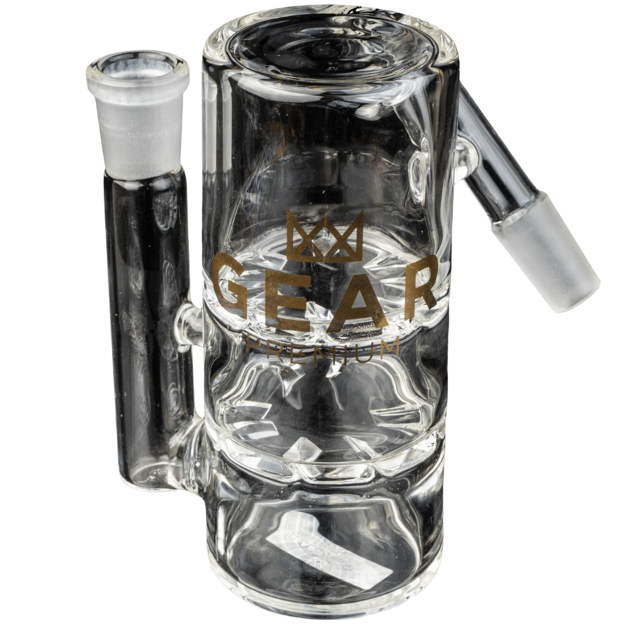 GEAR Premium 45° Double Turbine Perc Ash Catcher - Canadian Vaporizers