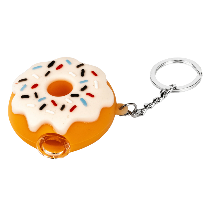 Lit Silicone 2.25" Donut Hand Pipe & Keychain - Canadian Vaporizers