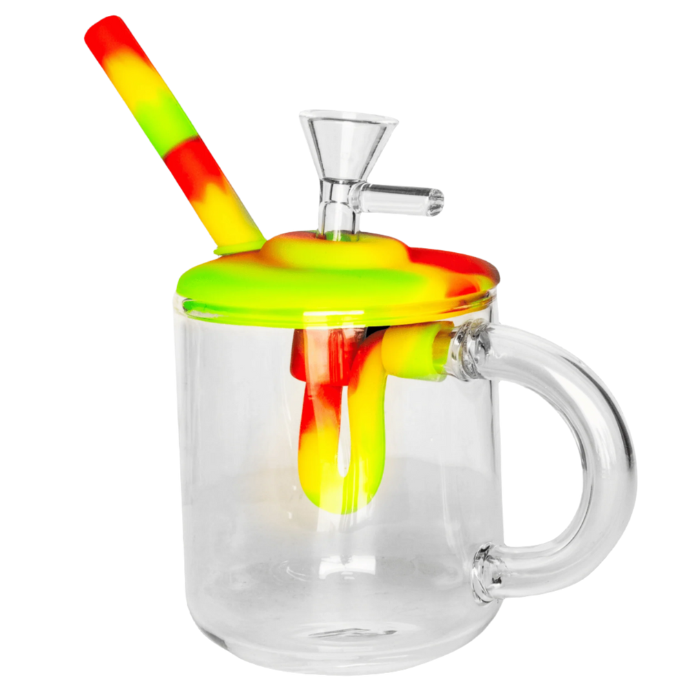 Lit Silicone 5.5" Coffee Mug Bubbler - Canadian Vaporizers