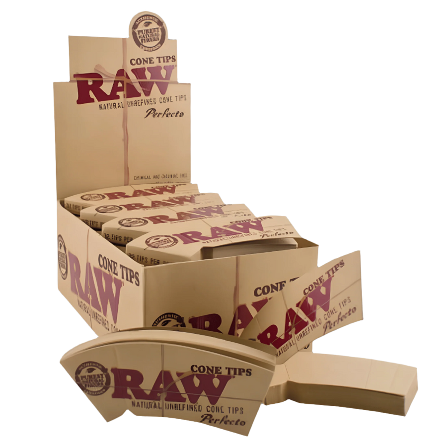 Raw Perfecto Cone Tips (Display of 24) - Canadian Vaporizers