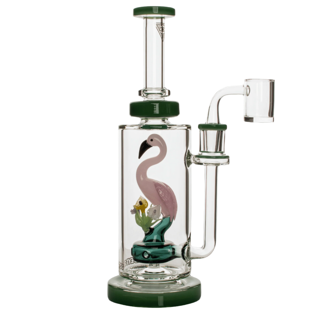 Red Eye Glass 10" Flamingo Concentrate Rig - Canadian Vaporizers