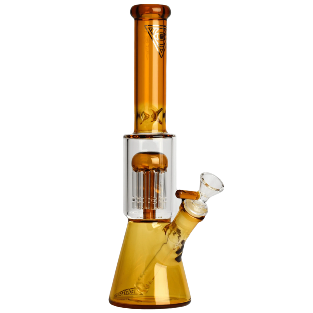 Red Eye Glass 11" Dual Chamber Beaker Tube - Canadian Vaporizers