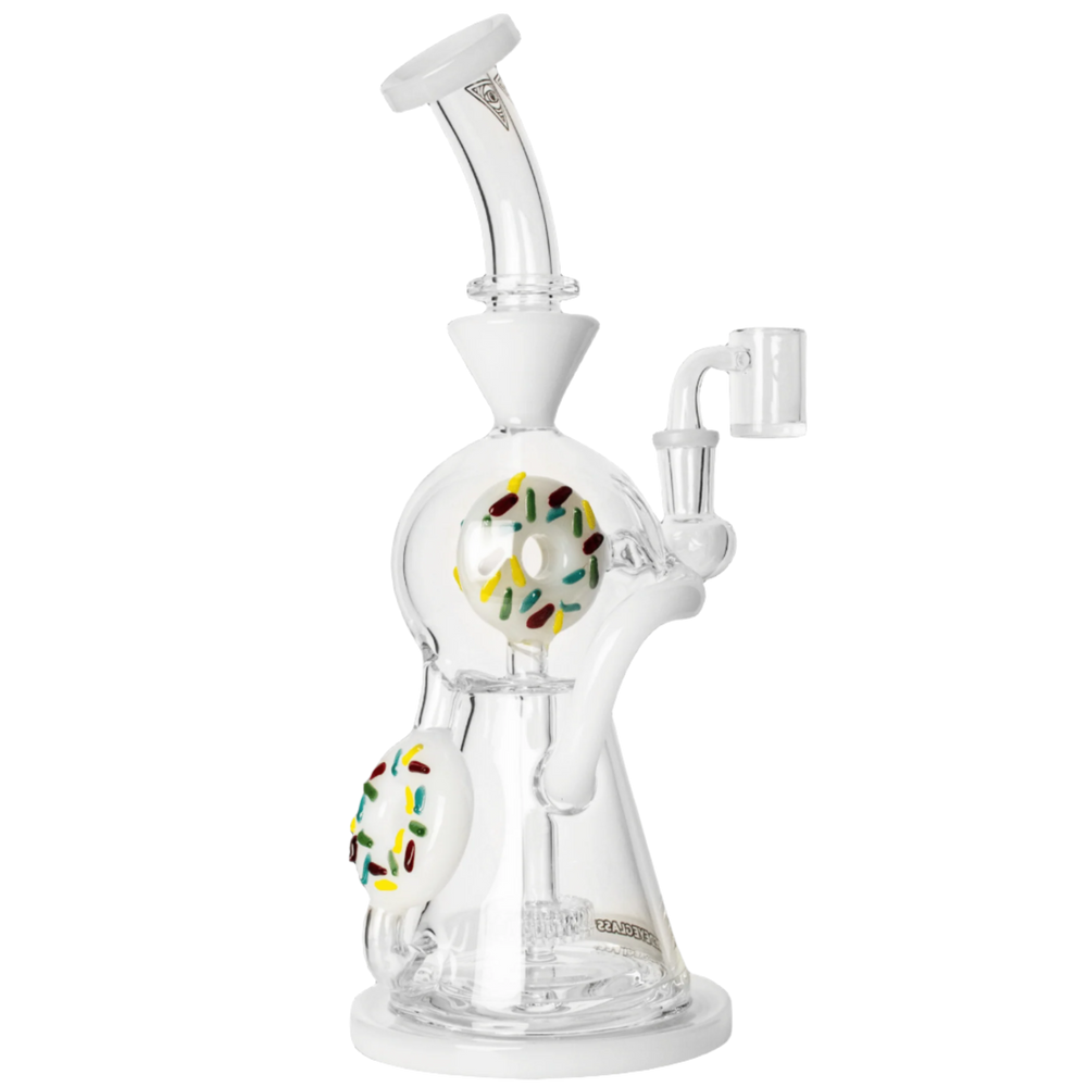 Red Eye Glass 12" Donut Concentrate Recycler - Canadian Vaporizers