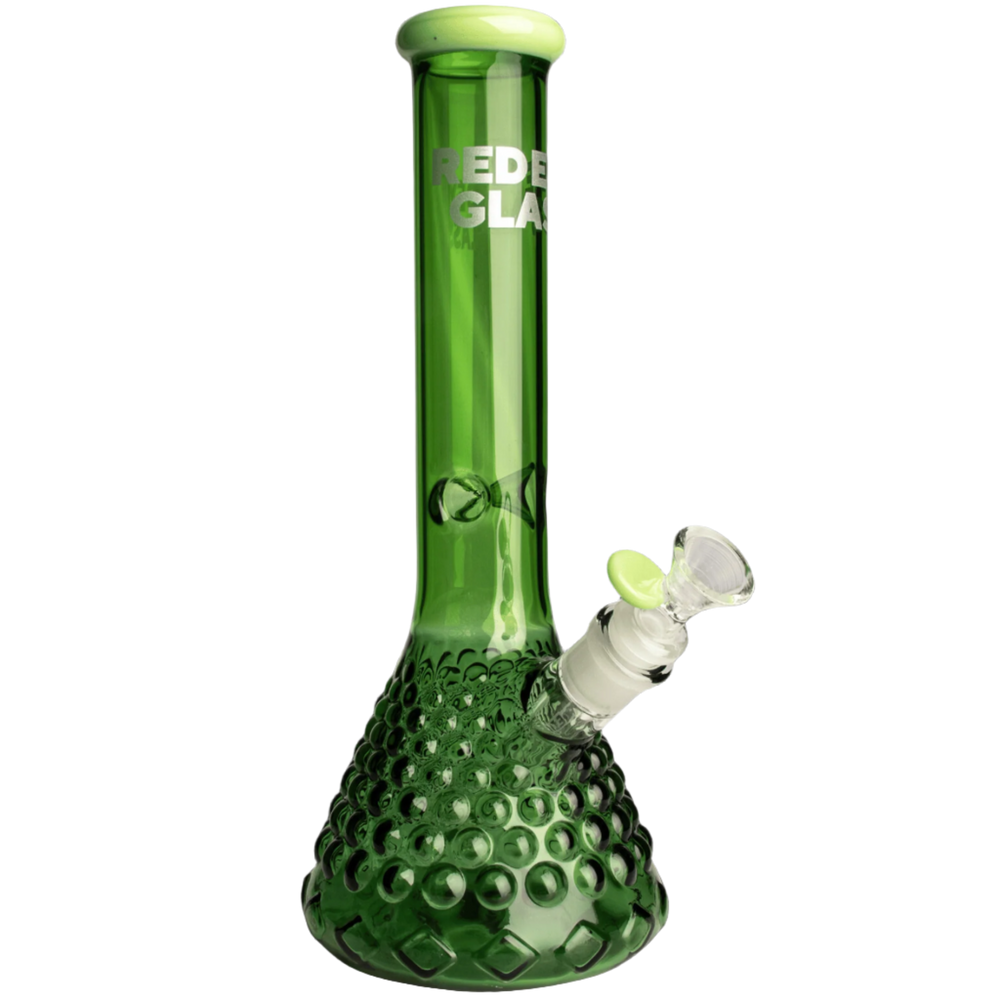 Red Eye Glass 12" Hermes Beaker Base Water Pipe - Canadian Vaporizers