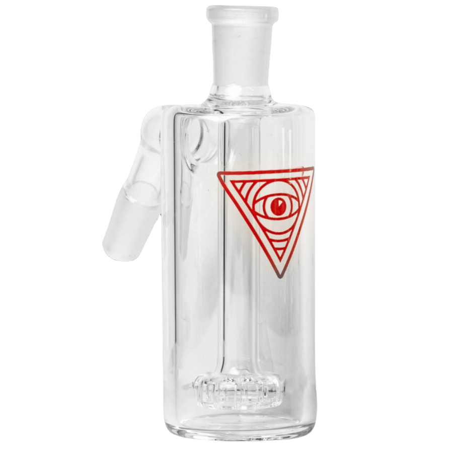 Red Eye Glass 14mm 45 Degree Clear Ash Catcher W/UFO Perc - Canadian Vaporizers