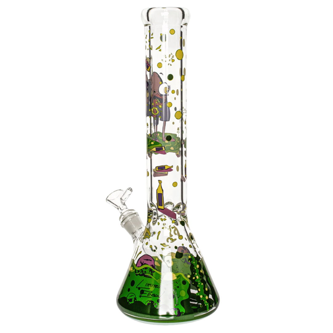 Red Eye Glass 15" 7mm Thick Acid Bath Beaker Base Water Pipe (Limited Edition) - Canadian Vaporizers