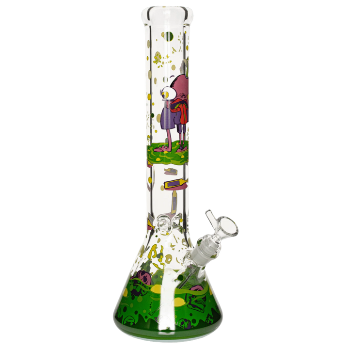 Red Eye Glass 15" 7mm Thick Acid Bath Beaker Base Water Pipe (Limited Edition) - Canadian Vaporizers