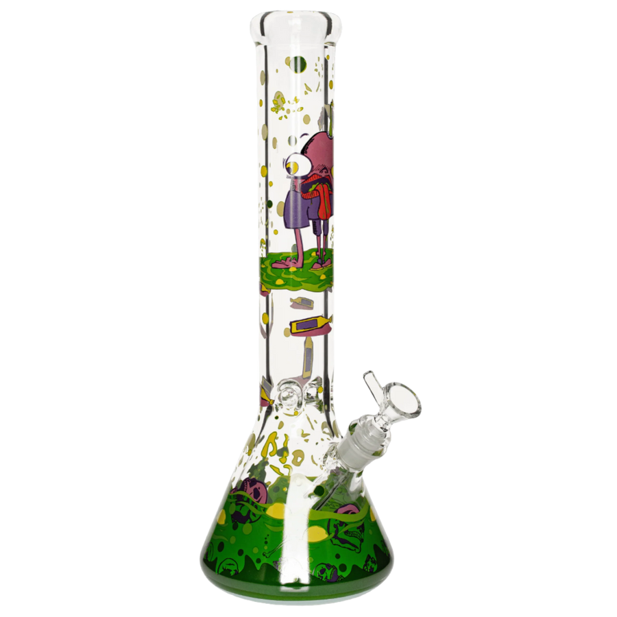 Red Eye Glass 15" 7mm Thick Acid Bath Beaker Base Water Pipe (Limited Edition) - Canadian Vaporizers