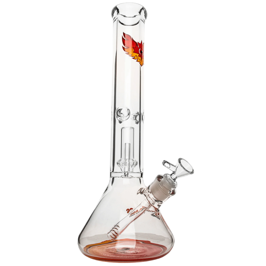 Red Eye Glass 15" 7mm Thick Classic Since 2003 Dual Chamber Beaker Base Water Pipe - Canadian Vaporizers