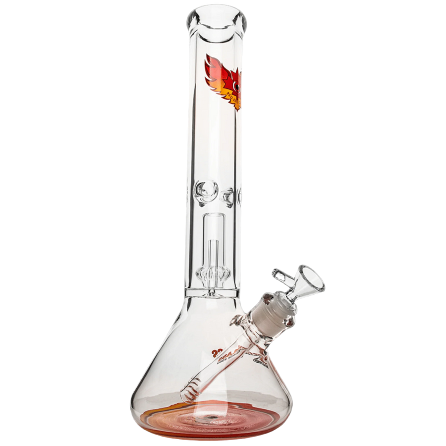 Red Eye Glass 15" 7mm Thick Classic Since 2003 Dual Chamber Beaker Base Water Pipe - Canadian Vaporizers