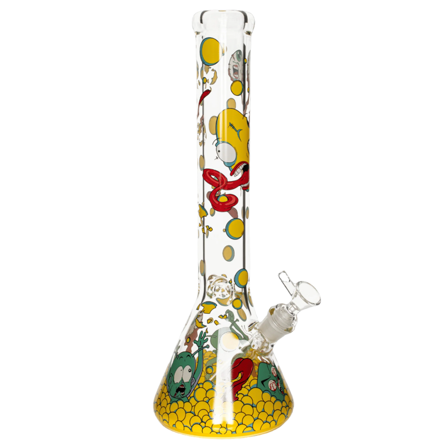 Red Eye Glass 15" 7mm Thick Monster Ball Pit Beaker Base Water Pipe (Limited Edition) - Canadian Vaporizers