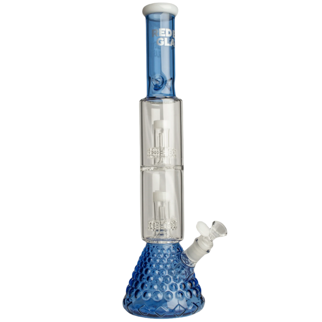 Red Eye Glass | 18" Heracles Beaker Base Water Pipe - Canadian Vaporizers