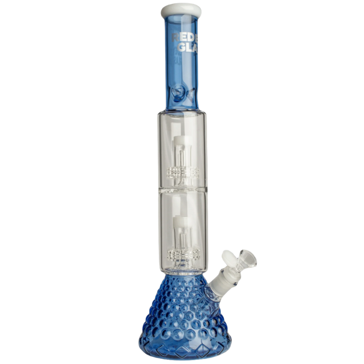 Red Eye Glass | 18" Heracles Beaker Base Water Pipe - Canadian Vaporizers