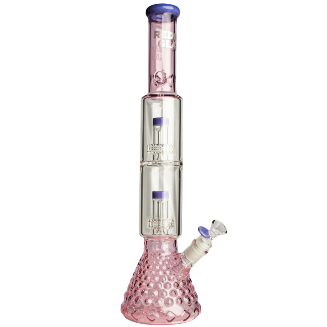 Red Eye Glass | 18" Heracles Beaker Base Water Pipe - Canadian Vaporizers