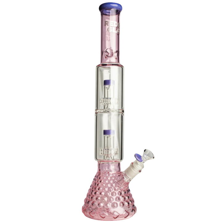 Red Eye Glass | 18" Heracles Beaker Base Water Pipe - Canadian Vaporizers