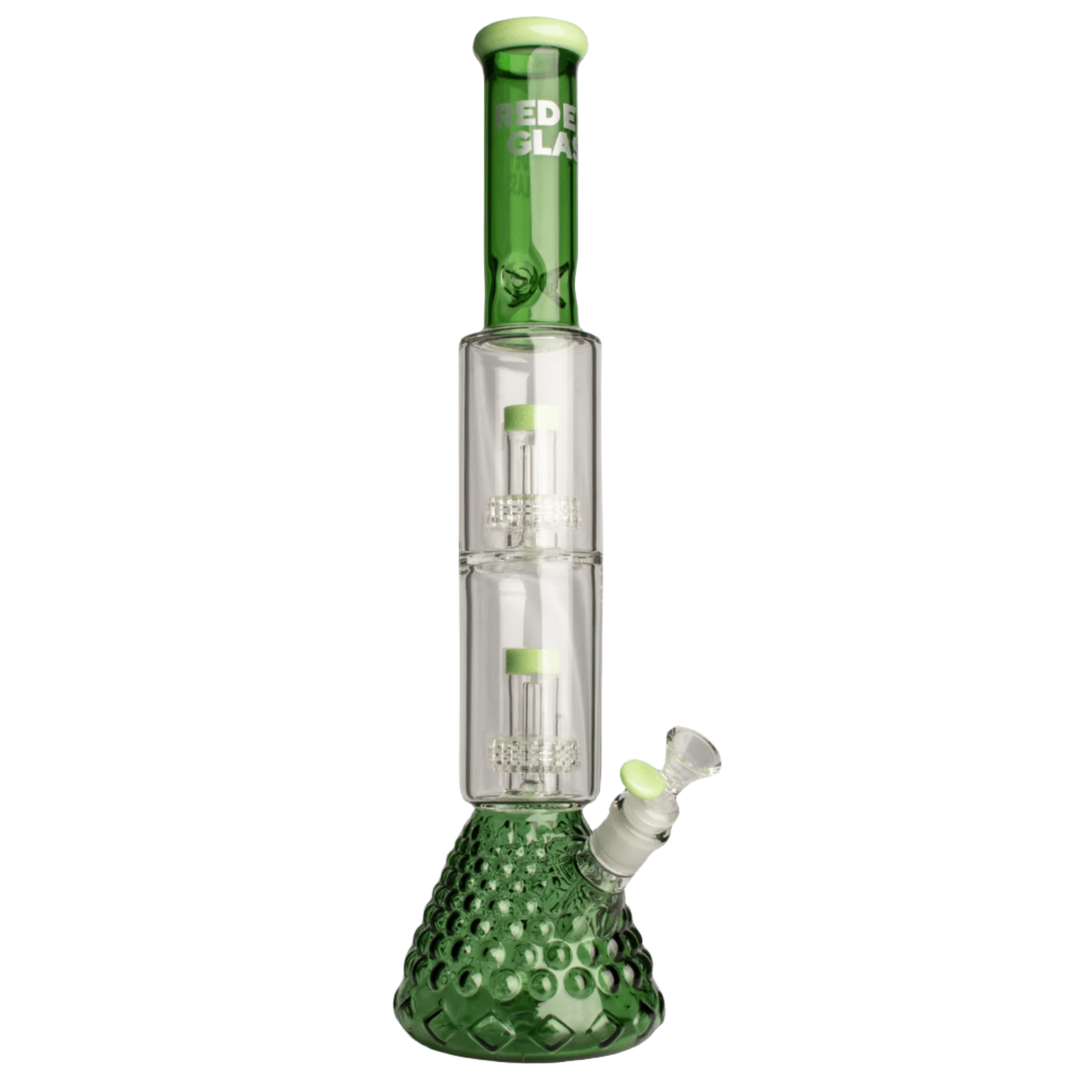 Red Eye Glass | 18" Heracles Beaker Base Water Pipe - Canadian Vaporizers