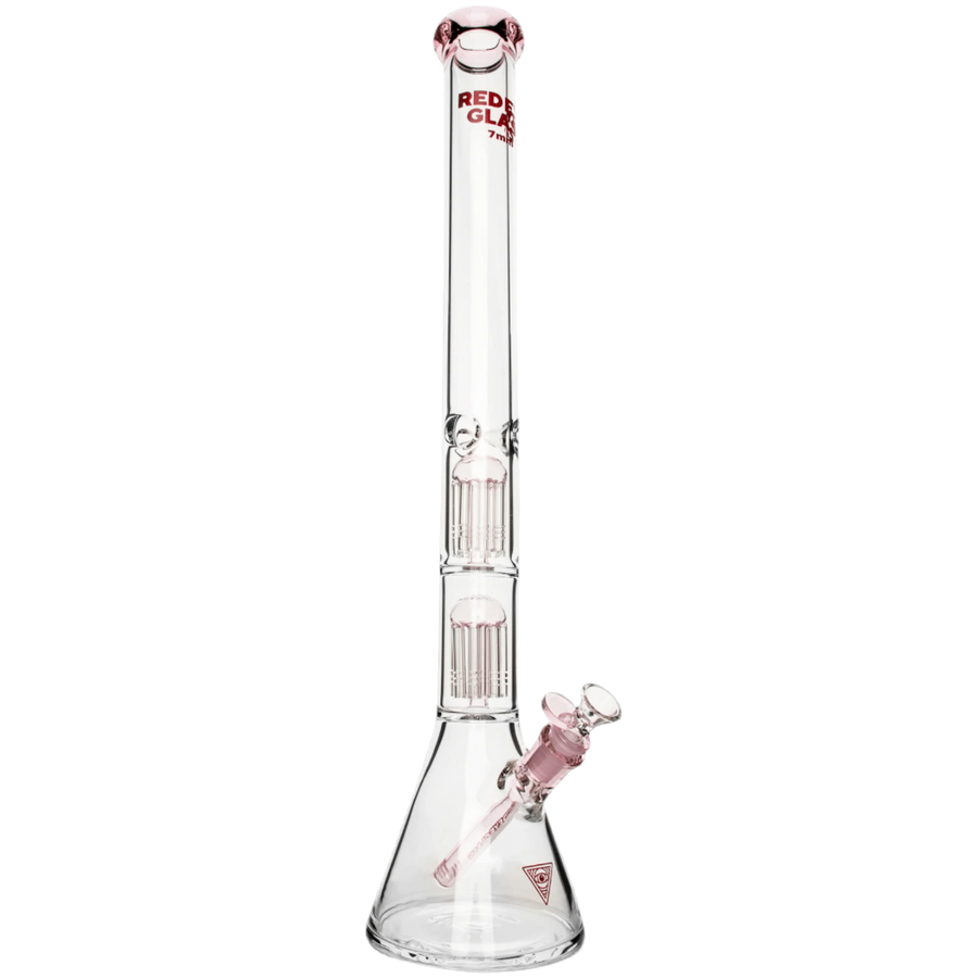 Red Eye Glass 24" 7mm Thick Wildwood Triple Chamber Beaker Base Water Pipe - Canadian Vaporizers