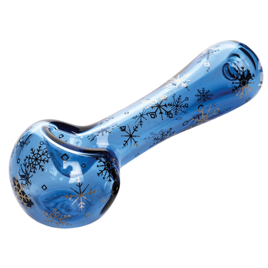 Red Eye Glass 4.5" Winter Wonderland Spoon Hand Pipe - Canadian Vaporizers