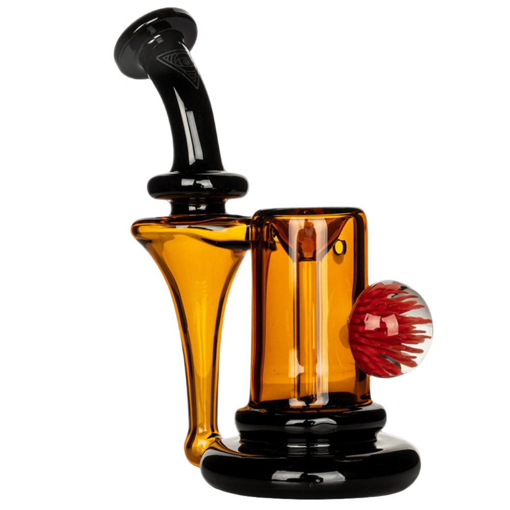 Red Eye Glass 6" Thorp Sherlock Recycler Bubbler - Canadian Vaporizers