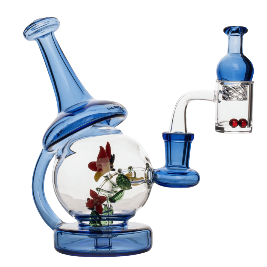 Red Eye Glass 6.5" Butterfly Concentrate Recycler Set - Canadian Vaporizers