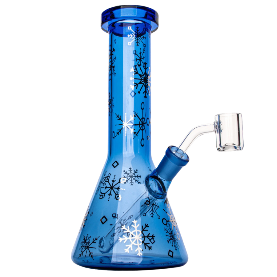 Red Eye Glass 8.5" Sapphire Blue Winter Wonderland Concentrate Rig - Canadian Vaporizers