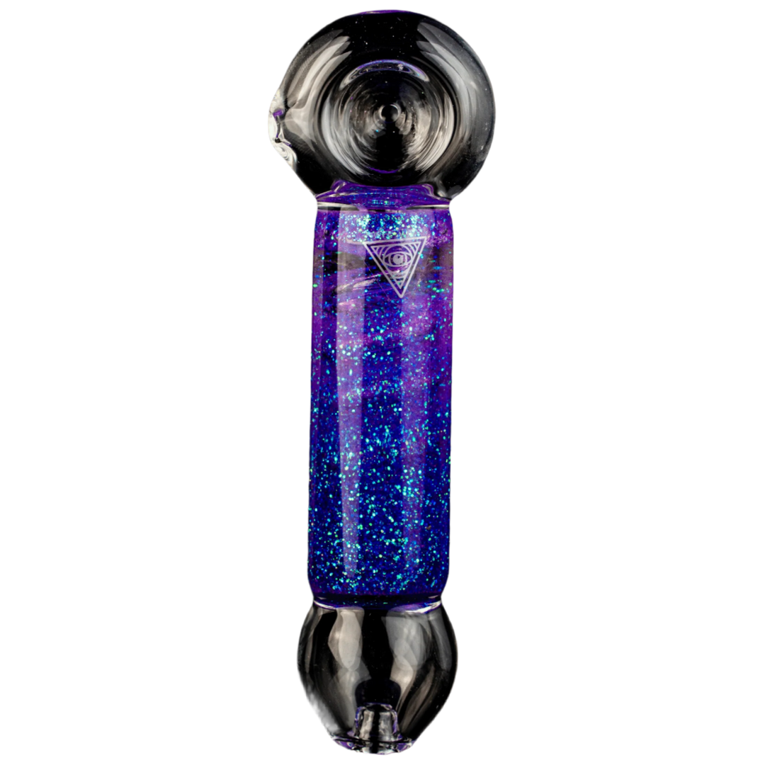 Red Eye Glass Sparkle Chiller Coil Hand Pipe - Canadian Vaporizers