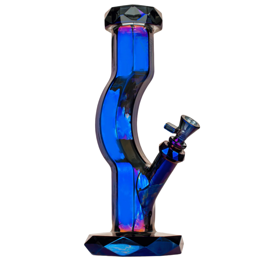 Red Eye Tek 12" Metallic Terminator Finish Hydrus Straight Base Gooseneck Water Pipe - Canadian Vaporizers