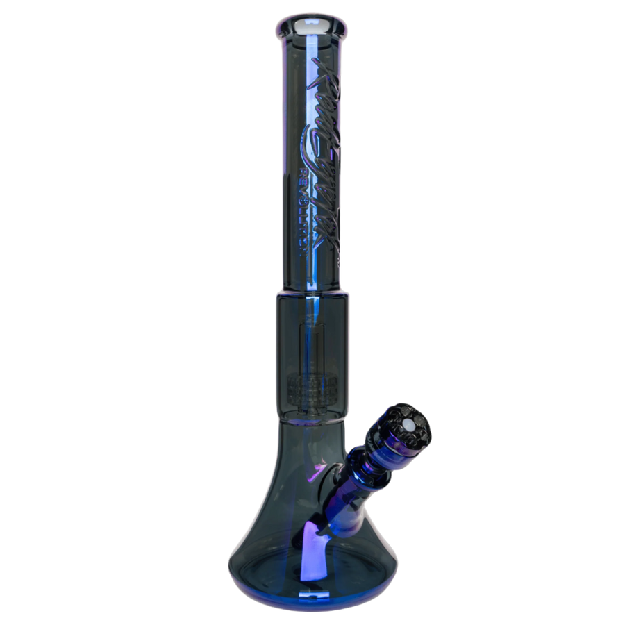 Red Eye Tek 19" 7mm Thick Metallic Terminator Finish Revolution Dual Chamber Bell Base Water Pipe - Canadian Vaporizers