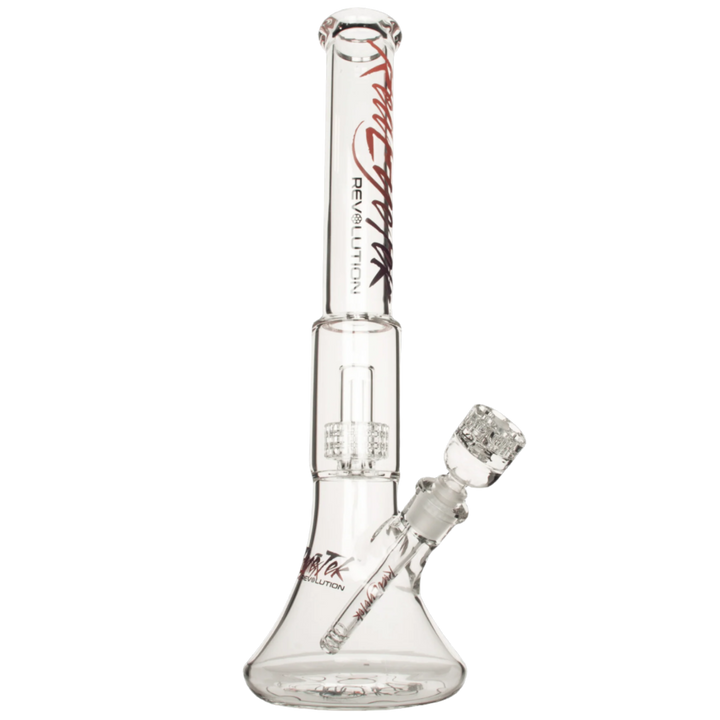 Red Eye Tek 19" 7mm Thick Revolution Dual Chamber Bell Base Water Pipe - Canadian Vaporizers