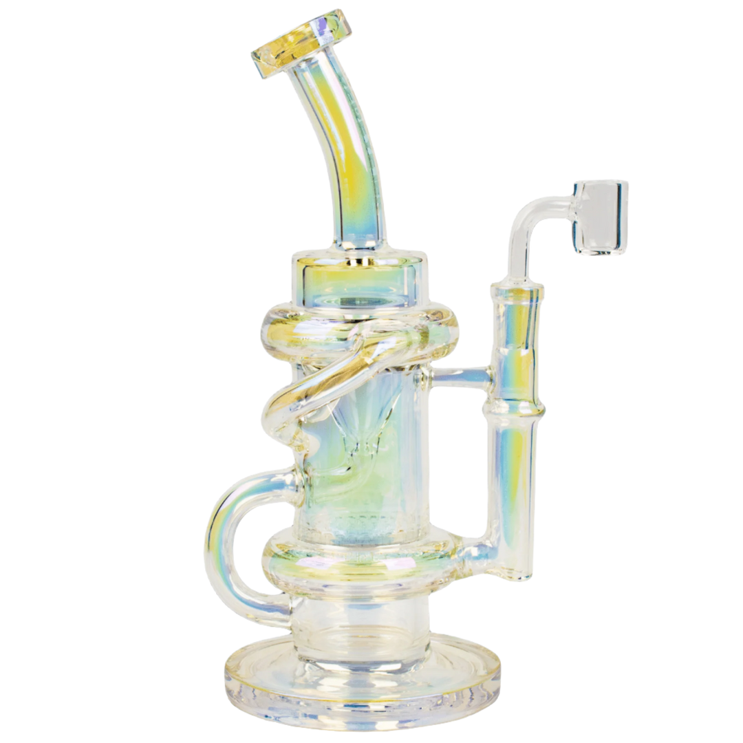 Red Eye Tek | 9.5” Metallic Klein Recycler Dab Rig - Canadian Vaporizers