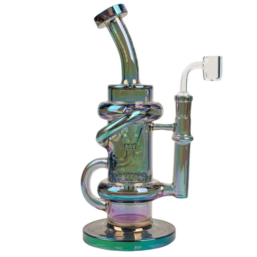 Red Eye Tek | 9.5” Metallic Klein Recycler Dab Rig - Canadian Vaporizers