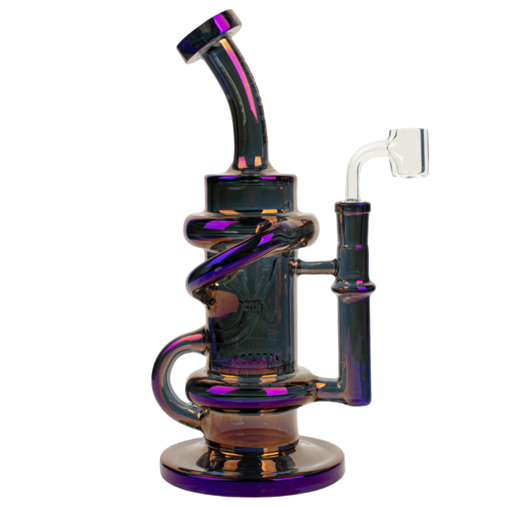 Red Eye Tek | 9.5” Metallic Klein Recycler Dab Rig - Canadian Vaporizers