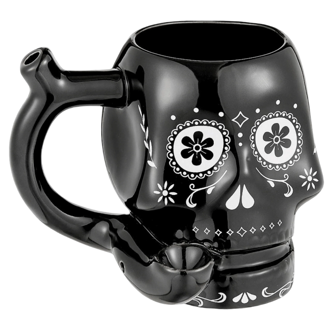 Sugar Skull Mug Pipe - Canadian Vaporizers