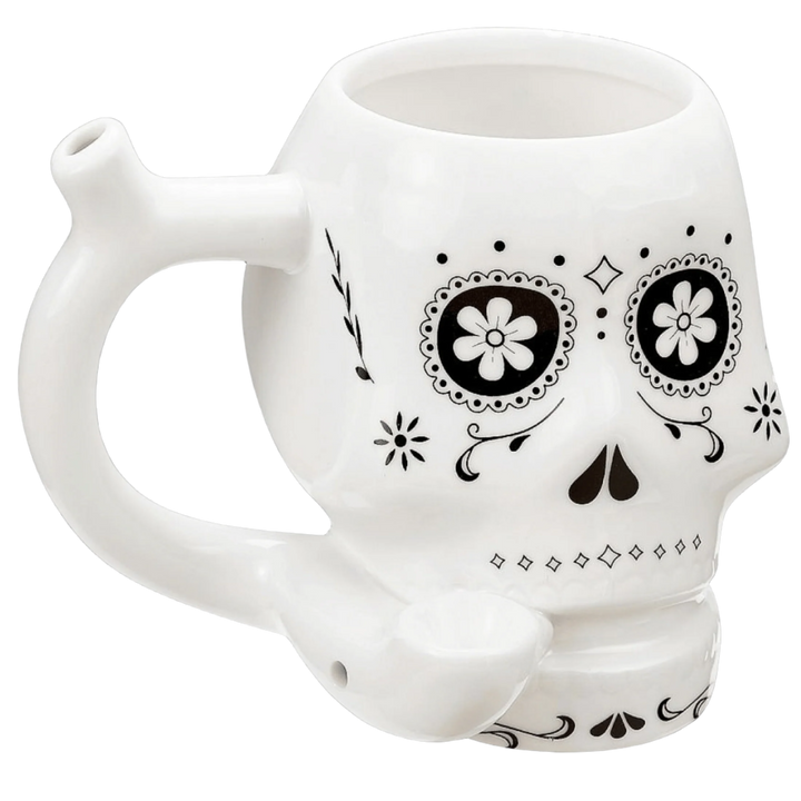 Sugar Skull Mug Pipe - Canadian Vaporizers