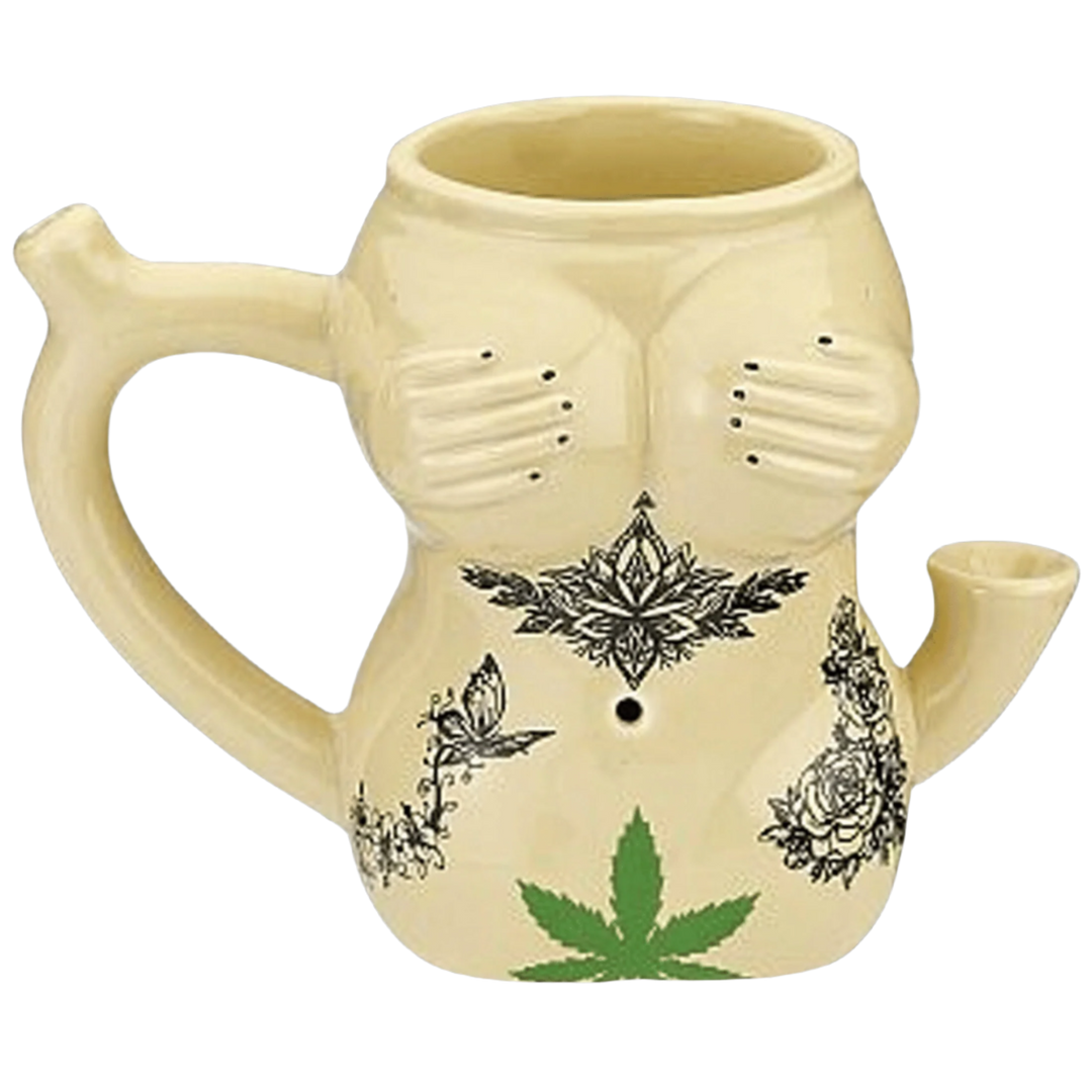 Tattoo Girl Mug Pipe - Canadian Vaporizers