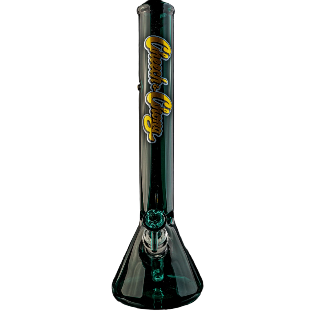 Teal | Cheech & Chong Glass 14 Inch Tall Sergeant Stadanko Beaker Tube W/Magnet & 14mm Joint - Canadian Vaporizers